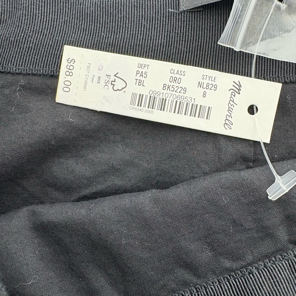 Madewell Black Button-Front Midi Skirt - Picture 9 of 11